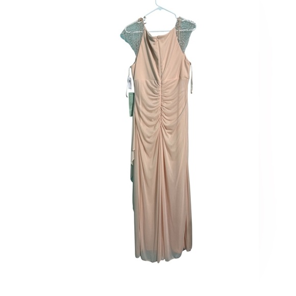 DJ Jaz Women's Beaded Neck Cap Sleeve Evening Gown Size 14 NWT - Picture 3 of 6